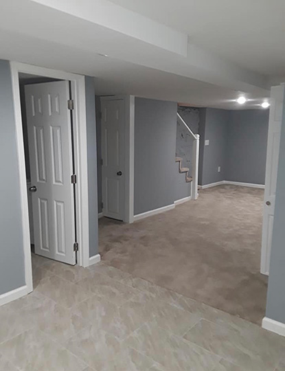 Local renovated basement.